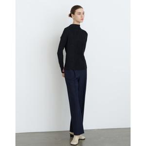 닥스 여성 24FW블랙 링클 로고 포인트 긴소매 모크넥 블라우스 DLBL4D901BK