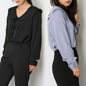 위쉬몰 HG 더블세라프릴블라우스(E641H409) 빅사이즈