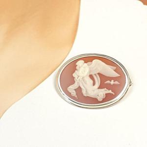 [블루케이] 실버925 천사 까메오 브로치240903-01