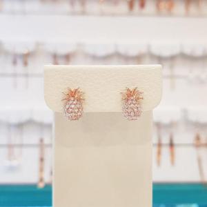 볼라레 세이브존01 기념일선물 파인애플 큐빅 볼드 은침 귀걸이 spe547