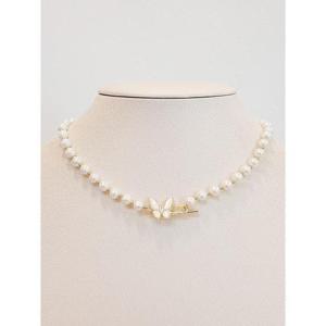 볼라레 세이브존01 천연 자개 담수 진주 목걸이 spn968