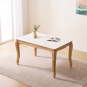 소티디자인 하모니 폴리싱 세라믹 4인 식탁 원목 테이블 내추럴 프레임 화이트유광 상판