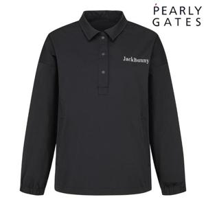 파리게이츠 (521D3JSJ31BK) 여성 잭바니 컬러 레터링 셔츠형 풀오버 바람막이