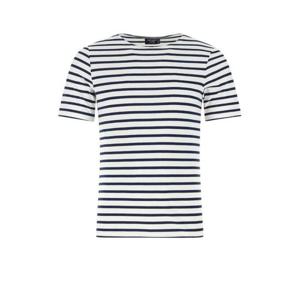 세인트 제임스 남성 화이트 코튼 자수 반팔 티셔츠 9863 NEIGEMARINE