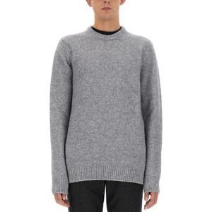 돌체앤가바나 남성 그레이 로고 라운드넥 긴팔니트 GXP80T_JFMK7N0038