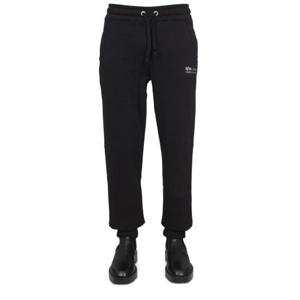 알파인더스트리 남성 블랙 로고 조거 팬츠 106364_649