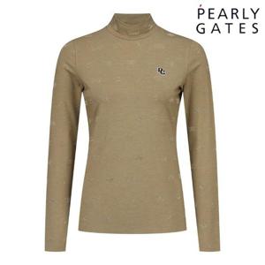 파리게이츠 (521D3TI301BG) 여성 스마일 로고 패턴 긴팔 티셔츠