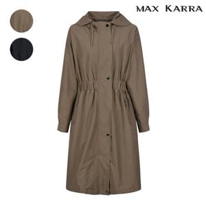 [막스카라]허리 밴딩 후드 롱 사파리 점퍼_M43MWU008ME