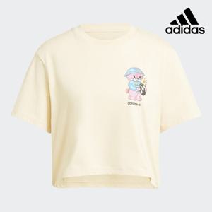 [아디다스(퍼포먼스)]여성 아디도러블 크롭 반팔 티셔츠/ADIORB CROP TEE IN4125