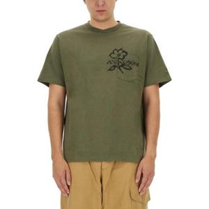 엔지니어드가먼츠 남성 카키 면 반팔 티셔츠 23S1H010_NLP016A