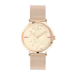FURLA 훌라 지아다 플라워 로즈골드 메쉬 메탈 시계 R4253108501