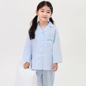 [티엘키즈] 시나모롤 아동 체크 9부 파자마세트BL_0E3SW63184