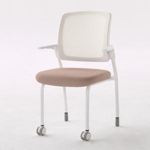 더컴포트 스마트 학생 공부용 사무실 회의실 팔걸이형 의자 화이트