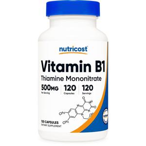 뉴트리코스트 비타민 B1 티아민 모노나이트레이트 -- 500 mg - 120 캡슐