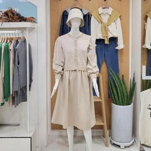 클리지 DP01 모노그램 니트 레이어 원피스 CO7WOP02