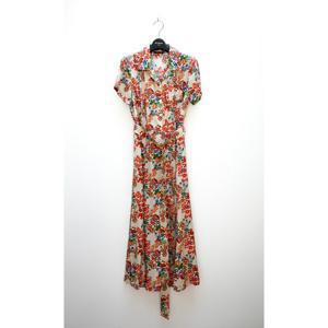 [비꼴리끄(여성)]스티치 스탠카라 주름 원피스 B222WO1110