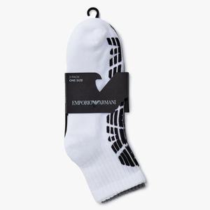 [엠포리오 아르마니 언더웨어]이글 로고 립 앵클 삭스 2PACK(0814345005)
