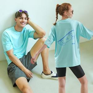 [제테스]MARIO제테스 워터 쿨링 기능성 오버핏 반팔 래쉬가드 SBOARDING U_5S4017_MINT