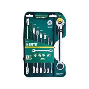 SATA 더블라쳇기어렌치세트(MM)_08007A 8PCS
