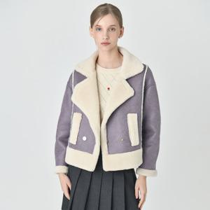 [SATIN] 빅 카라 무스탕 자켓 O244T161