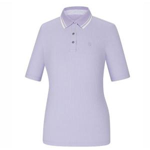 [콜핑]LD18 여성 여름 골지 조직 원단을 사용한 5부소매 티셔츠 KVT4946W