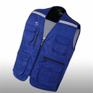 MK-123 MARK 아웃포켓 배색 코발트 V조끼  산