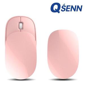 듀얼 저소음 무선마우스(BM1100/핑크/큐센)