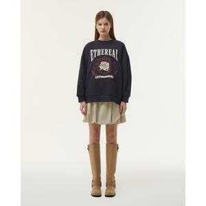 [플라스틱아일랜드] (PQ4CL063) 플라워프린트 맨투맨 티셔츠