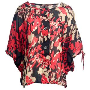 [데시데]스퀘어 넥 스트링디테일 블라우스 DOS131