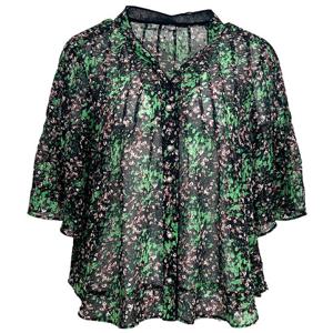 [데시데]잔꽃나염 프릴 블라우스 DOS129