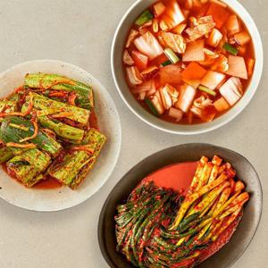 [더반찬] 오이소박이 + 쪽파김치 + 나박김치