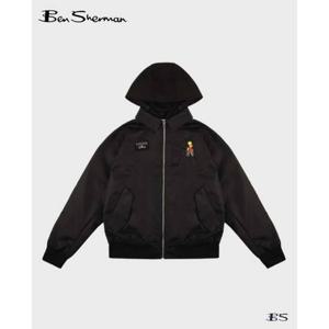 [벤셔먼]공용 2컬러 심슨 자수 벌륜핏 후드 점퍼 BMCJP381M