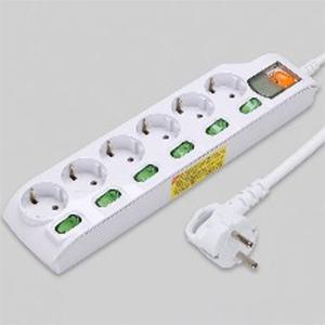 메인 개별스위치 멀티탭 콘센트 6구 5호 5M 16A KS