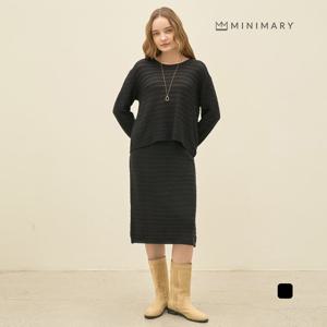[미니마리] 가로줄니트스커트셋업 (MM43SE02)