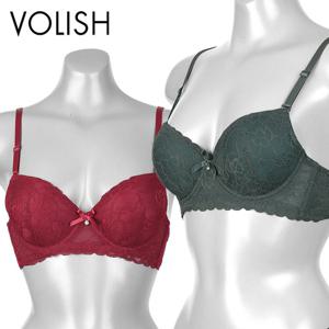 볼리쉬 플로랄 몰드 여성 레이스 볼륨업 브라 2종세트 1022BR2
