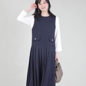 애비뉴투지 엄마옷 플리츠 봄 가을 정장 롱 조끼 원피스 K10416
