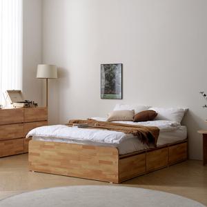 마르체 리움 무헤드 서랍 더블수납침대+독립40T매트리스 BKC794C (착불)