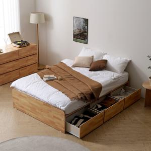 마르체 리움 무헤드 서랍 더블수납침대+본넬매트리스 BKC792C (착불)