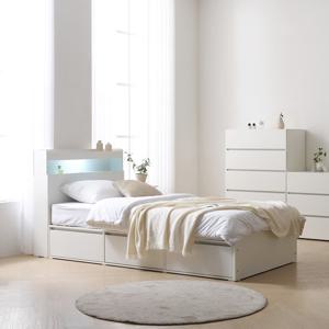 마르체 리움 LED서랍 미니싱글 수납침대+독립40T BKC782C (착불)