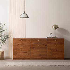 나무뜰 진저 원목 9단 와이드 서랍장 1800 FMF200C (착불)