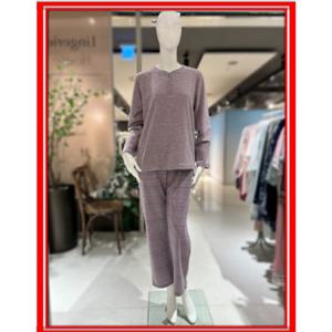 [비너스]VEVEP3856F 간절기포근 폴리기모 스판신축 기하나염 홈웨어  잠옷 파자마