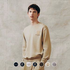 [지오다노/본사] 024921 언브러시드 테리 프린트 맨투맨