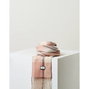 [헤지스ACC] 핑크 체크 캐시미어혼방 머플러 HIMU4F222P2