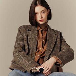 [지오다노/본사] 372919 여 울 크롭 블레이저