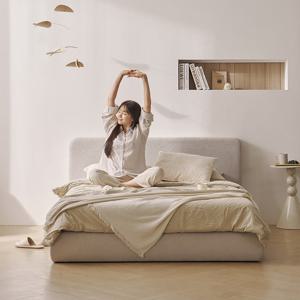 나무뜰 알레 패브릭 침대+유로탑 포켓 매트리스 Q CNS522C (착불)