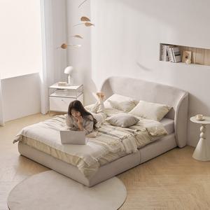 나무뜰 알로 패브릭 침대+유로탑 포켓 매트리스 Q CNS510C (착불)