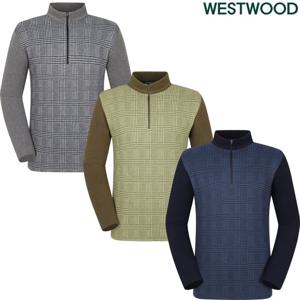 [웨스트우드]남성 겨울 글렌 체크 집업 티셔츠 WN4MCTS329
