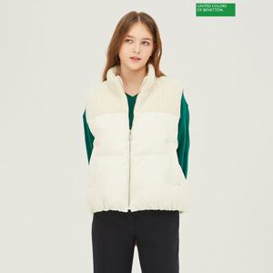 베네통 플러쉬 니트 베스트 구스 패딩 BAPDA2461_IV