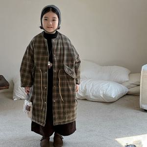 [베이비맥스] 리버서블 체크 패딩 롱 점퍼 R12677