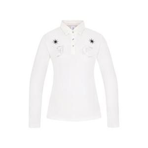 [까스텔바작] 여성 가슴 포인트 카라 티셔츠_BGDFTL802WH